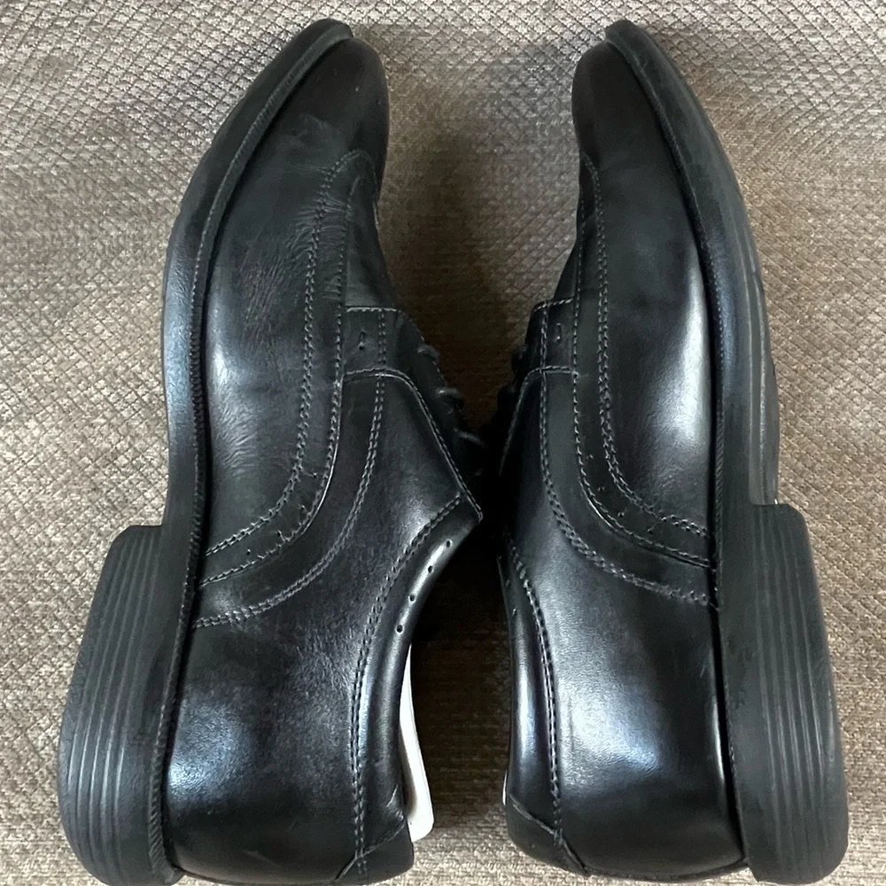 NUNN BUSH Men’s Black Wingtip Lace Up Leather Dress Shoes sz 9.5M LIKE NEW - Picture 14 of 16